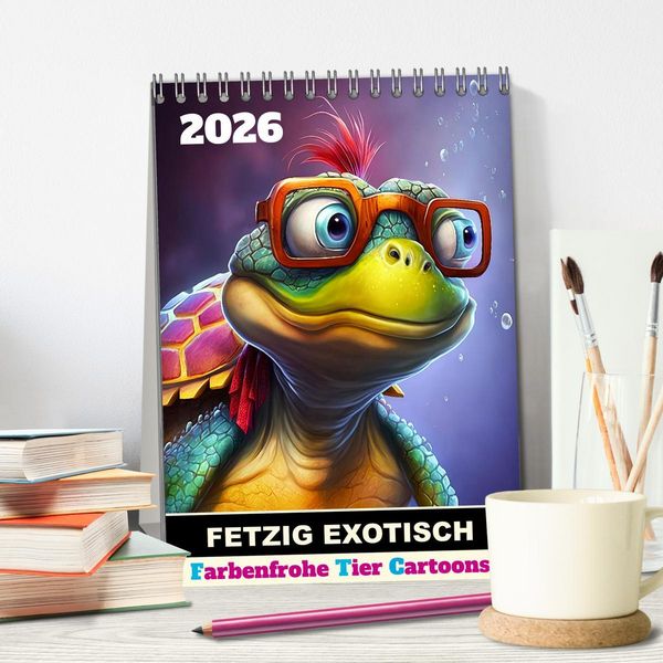 Produktbild: FETZIG EXOTISCH (Tischkalender 2026 DIN A5 hoch), CALVENDO Monatskalender