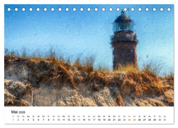 Produktbild: Landschaften auf dem Dar&szlig; in &Ouml;lfarben (Tischkalender 2026 DIN A5 quer), CALVENDO Monatskalender