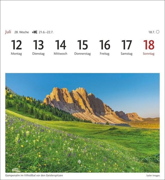 Produktbild: S&uuml;dtirol Sehnsuchtskalender 2027 - Wochenkalender mit 53 Postkarten