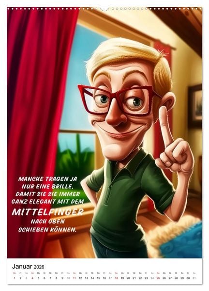 Produktbild: Optikerspr&uuml;che (hochwertiger Premium Wandkalender 2026 DIN A2 hoch), Kunstdruck in Hochglanz