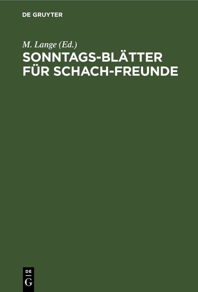 Produktbild: Sonntags-Bl&auml;tter f&uuml;r Schach-Freunde