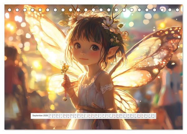 Produktbild: Magische Elfen - S&uuml;&szlig;e Elfen im Manga-Stil f&uuml;r ein zauberhaftes Jahr (Tischkalender 2026 DIN A5 quer), CALVENDO Monatskalender