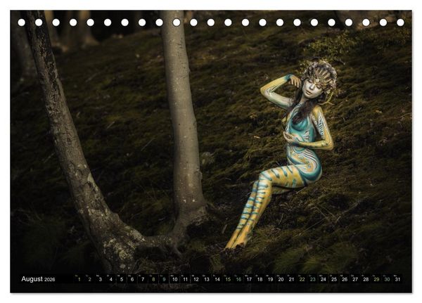 Produktbild: Naturwesen - Bodypainting K&ouml;rperlandschaften (Tischkalender 2026 DIN A5 quer), CALVENDO Monatskalender