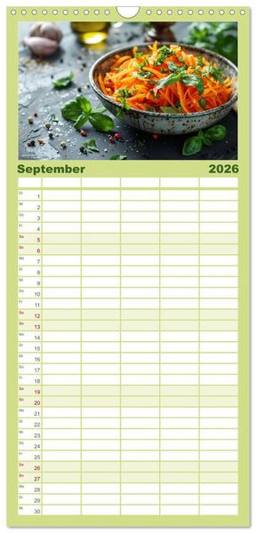 Produktbild: Familienplaner 2026 - Vitamine im &Uuml;berfluss mit 5 Spalten (Wandkalender, 21 x 45 cm) CALVENDO