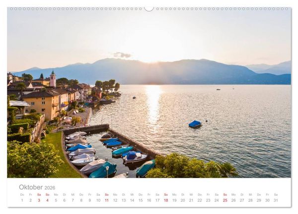 Produktbild: TESSIN Werner Dieterich (hochwertiger Premium Wandkalender 2026 DIN A2 quer), Kunstdruck in Hochglanz
