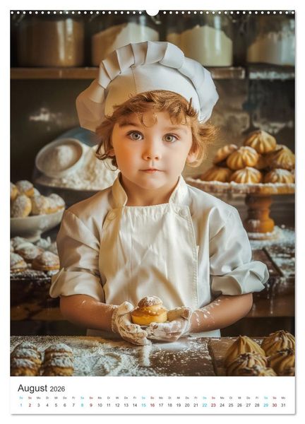 Produktbild: Backen mit Kids (hochwertiger Premium Wandkalender 2026 DIN A2 hoch), Kunstdruck in Hochglanz