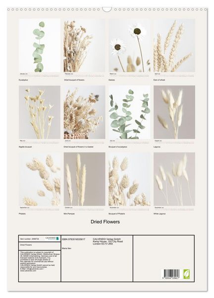 Produktbild: Dried Flowers (Wall Calendar 2026 DIN A2 portrait), CALVENDO 12 Month Wall Calendar