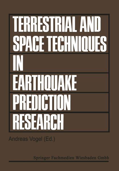 Produktbild: Terrestrial and Space Techniques in Earthquake Prediction Research
