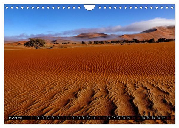 Produktbild: Namibie Rouge et Or (Calendrier mural 2026 DIN A4 vertical), CALVENDO calendrier mensuel