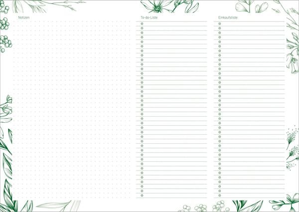 Produktbild: Schreibunterlage Design mit Wochenplan