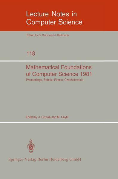Produktbild: Mathematical Foundations of Computer Science 1981