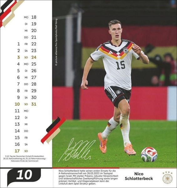Produktbild: DFB M&auml;nner Postkartenkalender 2027