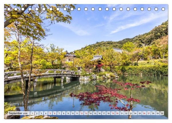Produktbild: Kyoto - &Auml;sthetik der Stille (Tischkalender 2026 DIN A5 quer), CALVENDO Monatskalender