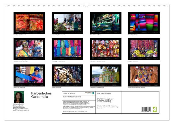Produktbild: Farbenfrohes Guatemala (Wandkalender 2026 DIN A2 quer), CALVENDO Monatskalender