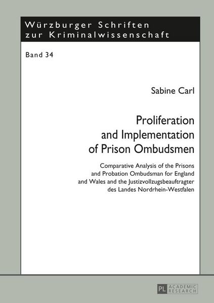 Produktbild: Proliferation and Implementation of Prison Ombudsmen