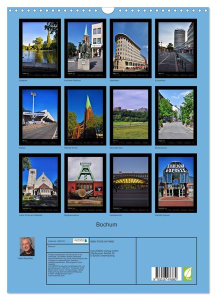 Produktbild: Bochum (Wandkalender 2026 DIN A3 hoch), CALVENDO Monatskalender