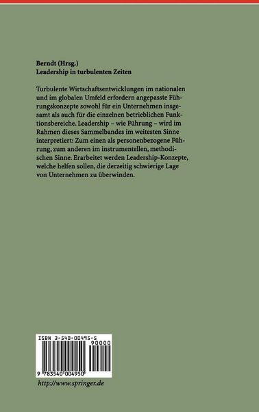 Produktbild: Leadership in turbulenten Zeiten