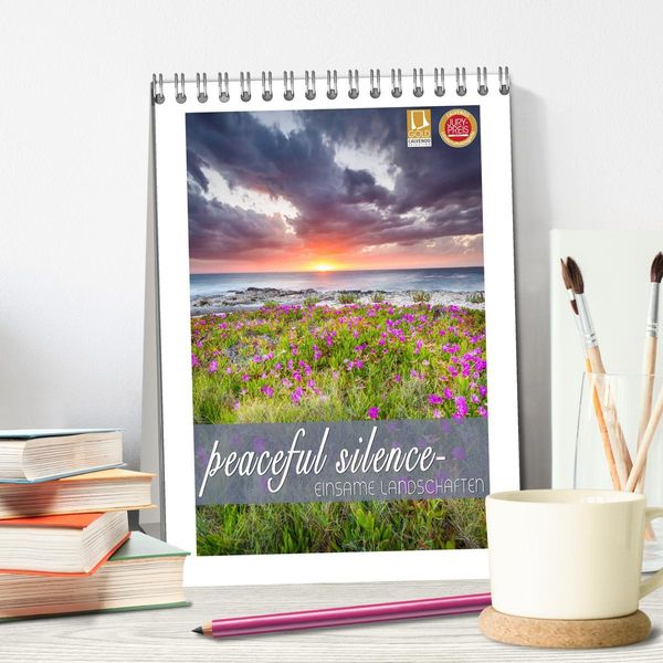 Produktbild: peaceful silence - einsame Landschaften (Tischkalender 2026 DIN A5 hoch), CALVENDO Monatskalender