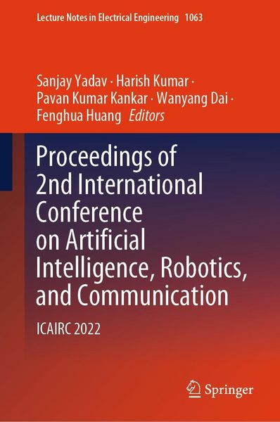 Produktbild: Proceedings of 2nd International Conference on Artificial Intelligence, Robotics, and Communication