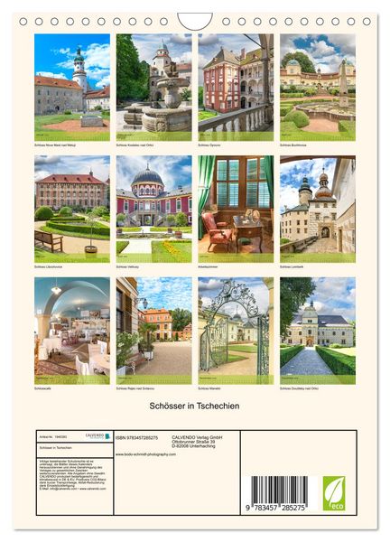 Produktbild: Sch&ouml;sser in Tschechien (Wandkalender 2026 DIN A4 hoch), CALVENDO Monatskalender
