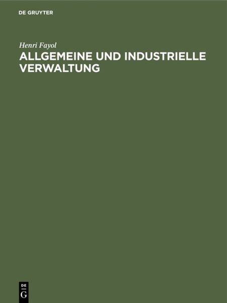 Produktbild: Allgemeine und industrielle Verwaltung