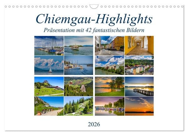 Produktbild: Chiemgau-Highlights (Wandkalender 2026 DIN A3 quer), CALVENDO Monatskalender