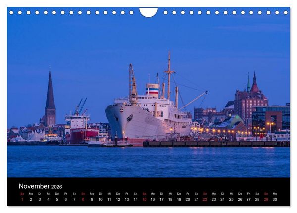 Produktbild: Unterwegs in der Hansestadt Rostock (Wandkalender 2026 DIN A4 quer), CALVENDO Monatskalender