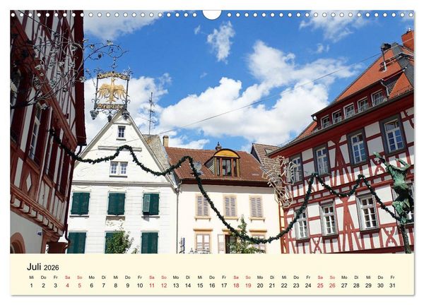 Produktbild: Sch&ouml;nes Alzey - Fachwerk, Wein und Rossmarktplatz (Wandkalender 2026 DIN A3 quer), CALVENDO Monatskalender