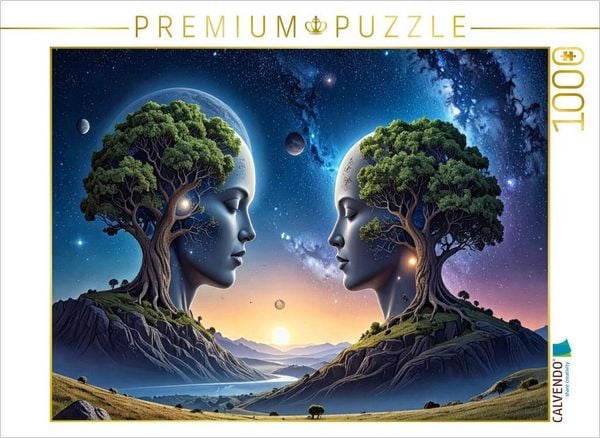 "CALVENDO Puzzle Synthese: ""Am Ende fügen sich alle Fragen zu einem einzigen Bild zusammen."" | 1000 Teile Lege-Größe 64x48cm Foto-Puzzle für glückliche Stunden"