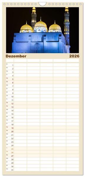 Produktbild: Familienplaner 2026 - Faszinierender Oman mit 5 Spalten (Wandkalender, 21 x 45 cm) CALVENDO