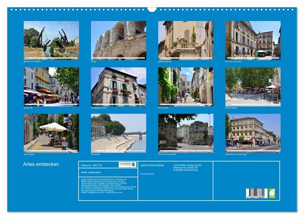 Produktbild: Arles entdecken (Wandkalender 2026 DIN A2 quer), CALVENDO Monatskalender