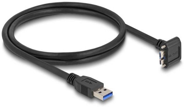 Produktbild: Delock USB-Kabel USB 3.2 Gen1 USB-A Stecker, USB-Micro-B Stecker 1.00m Schwarz 80483