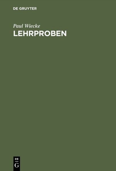 Produktbild: Lehrproben