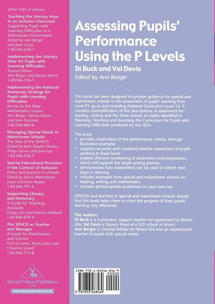 Produktbild: Assessing Pupil's Performance Using the P Levels