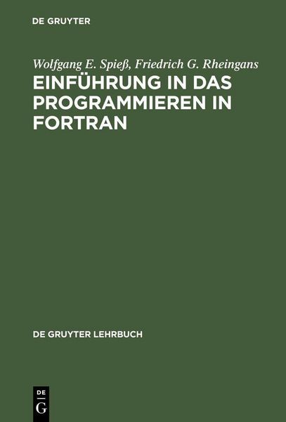 Produktbild: Einf&uuml;hrung in das Programmieren in FORTRAN