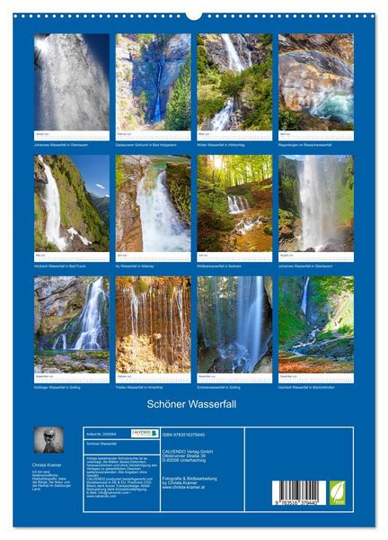 Produktbild: Sch&ouml;ner Wasserfall (hochwertiger Premium Wandkalender 2026 DIN A2 hoch), Kunstdruck in Hochglanz