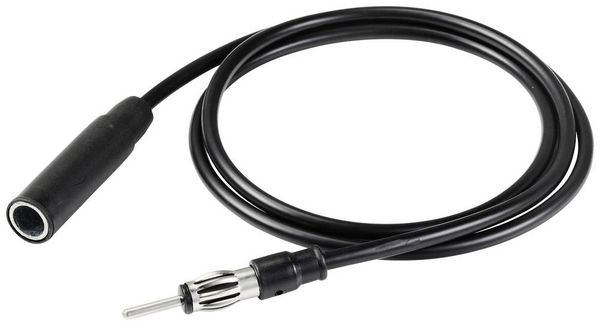 Produktbild: Renkforce 1m Auto-Antennen-Verl&auml;ngerungskabel DIN 150 Ohm Schwarz RF-5087926