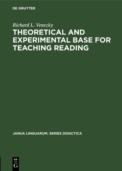 Produktbild: Theoretical and experimental base for teaching reading