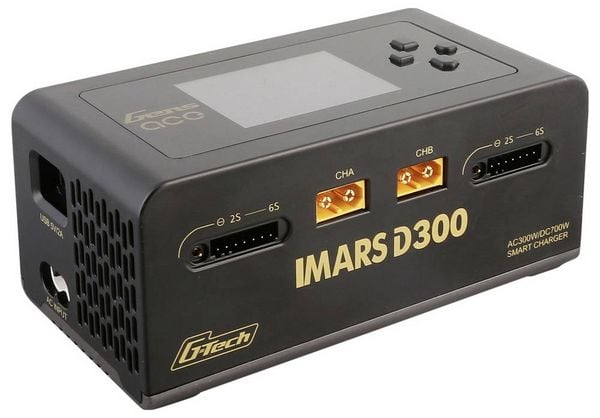Produktbild: Gens ace Imars D300 Modellbau-Ladeger&auml;t 16A LiPo, LiIon, LiHV, LiFePO, NiMH doppelter Ladeausgang, Akkuerkennung, Entladefunktion