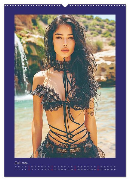 Produktbild: Sch&ouml;ne Dessous-Girls. Sinnliche Frauen am Wasser (hochwertiger Premium Wandkalender 2026 DIN A2 hoch), Kunstdruck in Hochglanz