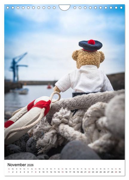 Produktbild: Teddyb&auml;ren Abenteuer - Zu Hause und Unterwegs (Wandkalender 2026 DIN A4 hoch), CALVENDO Monatskalender