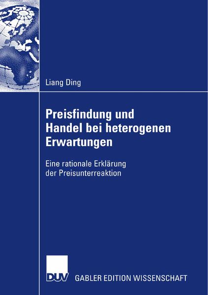 Produktbild: Preisfindung und Handel bei heterogenen Erwartungen
