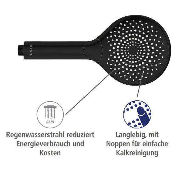 Produktbild: Duschkopf Watersaving &Oslash; 120 cm 3 Funktionen, &Oslash; 12 cm