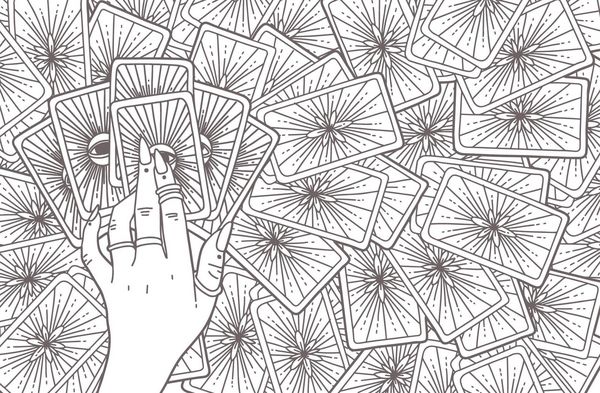 Produktbild: Inspiration Tarot &ndash;&nbsp;50 mystische Motive zum Ausmalen f&uuml;r mehr Durchblick im Alltag