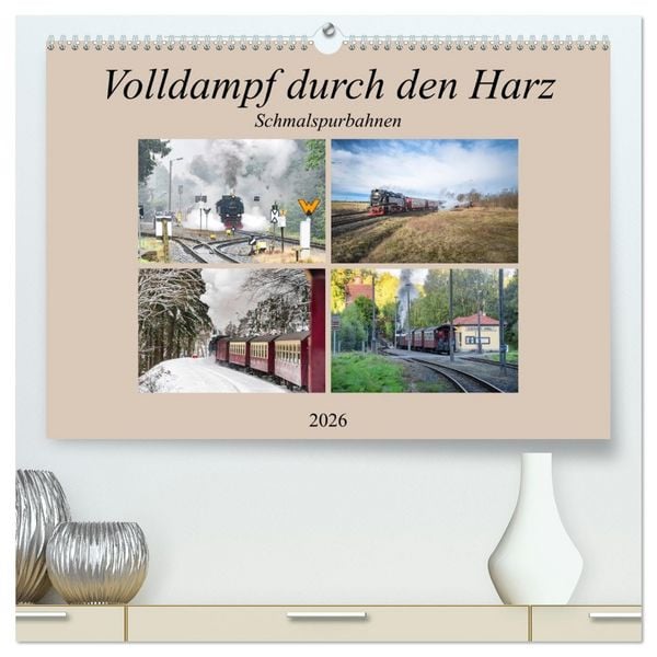 Produktbild: Volldampf durch den Harz (hochwertiger Premium Wandkalender 2026 DIN A2 quer), Kunstdruck in Hochglanz