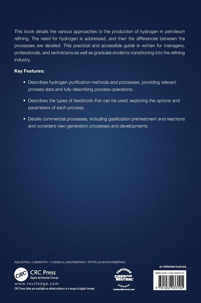 Produktbild: Hydrogen Production Processes in Refining Technology