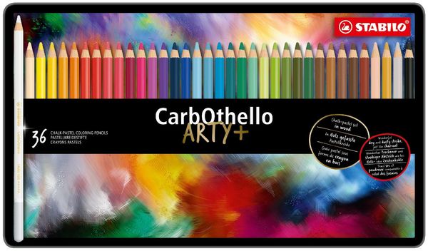 STABILO Buntstift Pastellkreidestift CarbOthello - ARTY+, 36er Metalletui