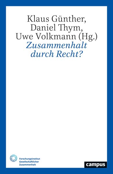 Produktbild: Zusammenhalt durch Recht?