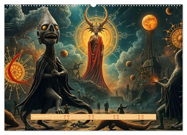 Produktbild: A Year of the Uncanny (High Quality Premium Wall Calendar 2026 DIN A2 landscape),CALVENDO 12 Month Wall Calendar