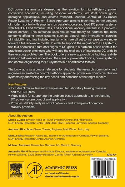 Produktbild: Cupelli, M: Modern Control of DC-Based Power Systems